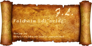 Feldheim László névjegykártya